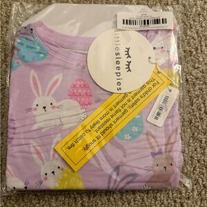 NWT Little Sleepies Purple Hoppy Days Bunny Pajama Set